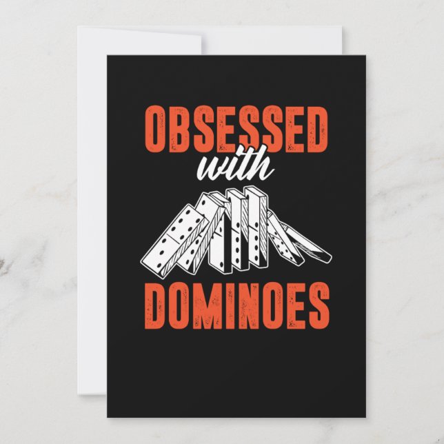 Convite Obcecado com Azulejos Dominós - Presente do Jogo P (Frente)