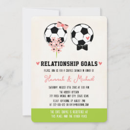 Convite Objetivos de Relação Chá de Casais de futebol