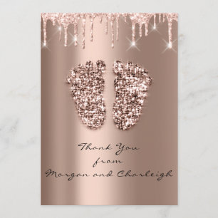 Convite Obrigado Ashley1 Chá de fraldas Pés-Rosa dá uma