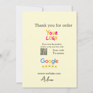 Convite Obrigado avaliação Google scan QR empresa