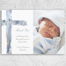 Obrigado batismo, sua aquarela agita cruz azul