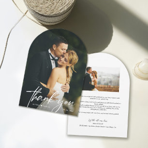 Convite Obrigado Boho Arco Casamento Foto Obrigado