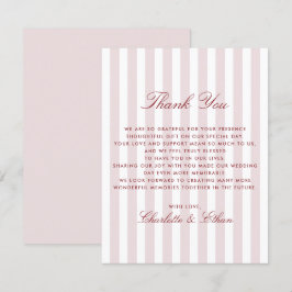 Convite Obrigado de Casamento Moderno Y - Stripes Verticai
