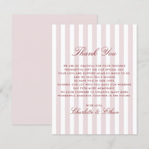 Convite Obrigado de Casamento Moderno Y - Stripes Verticai