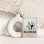Convite Obrigado de casamento, sua cinza moderna, foto de<br><div class="desc">Cinza simples e moderno cartões de agradecimentos de casamento de guião contemporâneo. Design moderna e incrível. Parte de uma suíte.</div>