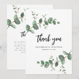 Convite obrigado de eucalipto de casamento para download