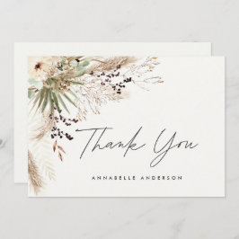 Convite Obrigado de graduação simples botânica de orçament