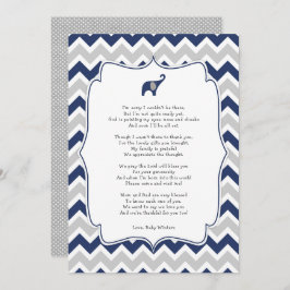 Convite Obrigado do poema do chá de fraldas você notas,