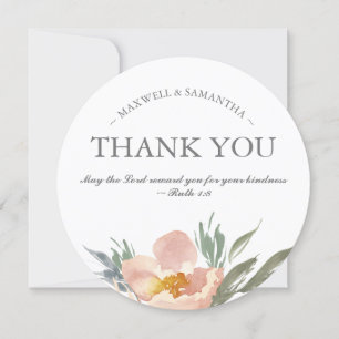 Convite Obrigado do verde da aguarela, o branco e o