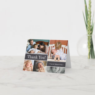 Convite Obrigado e Apresentando as segundas fotos do bebê