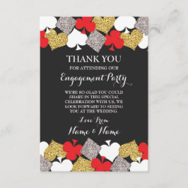 Convite Obrigado Festa de noivado Casamento Vegas Casino