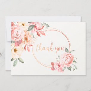 Convite Obrigado Floral a Rosa