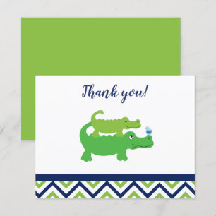 Convite Obrigado formal do crocodilo do jacaré você nota