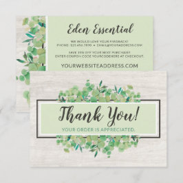 Convite Obrigado Greenerescência Botânica Eucalyptus Wood 