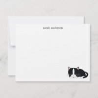 Obrigado liso do gato sonolento você notas