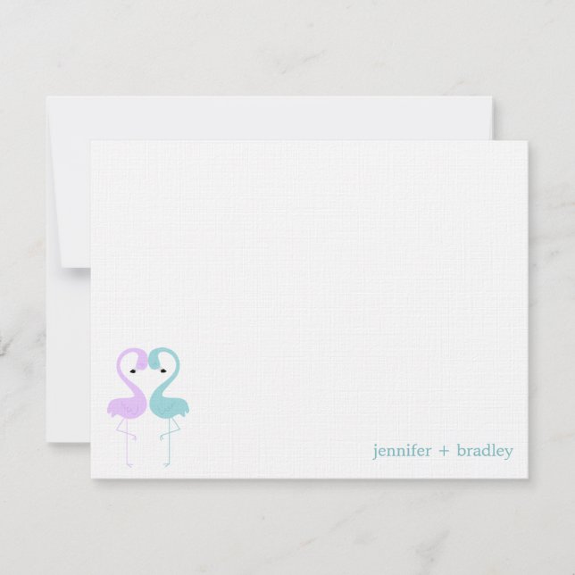 Convite Obrigado liso feito sob encomenda do casal do (Frente)