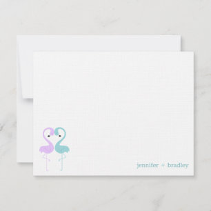 Convite Obrigado liso feito sob encomenda do casal do