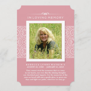 Convite Obrigado memorável da foto você do rosa POEMA