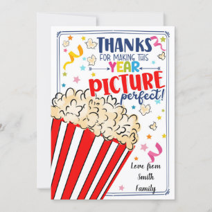 Convite Obrigado pela foto do ano perfeito para o presente