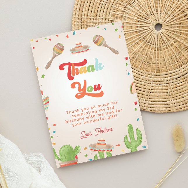 Convite Obrigado pelo Aniversário Infantil Festivo e Color (Criador carregado)