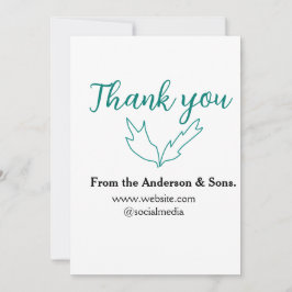 Convite Obrigado pelo nome da sua empresa do site do Order