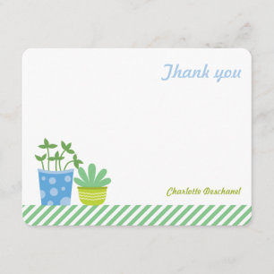 Convite Obrigado personalizado você nota a planta retro d