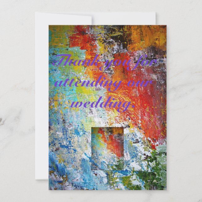 Convite Obrigado Por Estarem Presentes No Nosso Casamento (Frente)