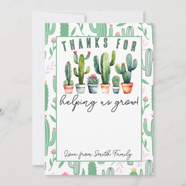 Convite Obrigado por me ajudar a criar um professor titula (Frente)