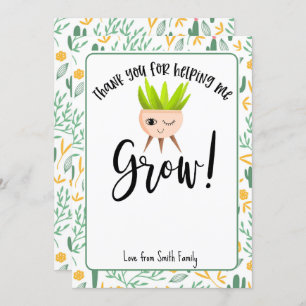 Convite Obrigado por me ajudar a fazer crescer o título de