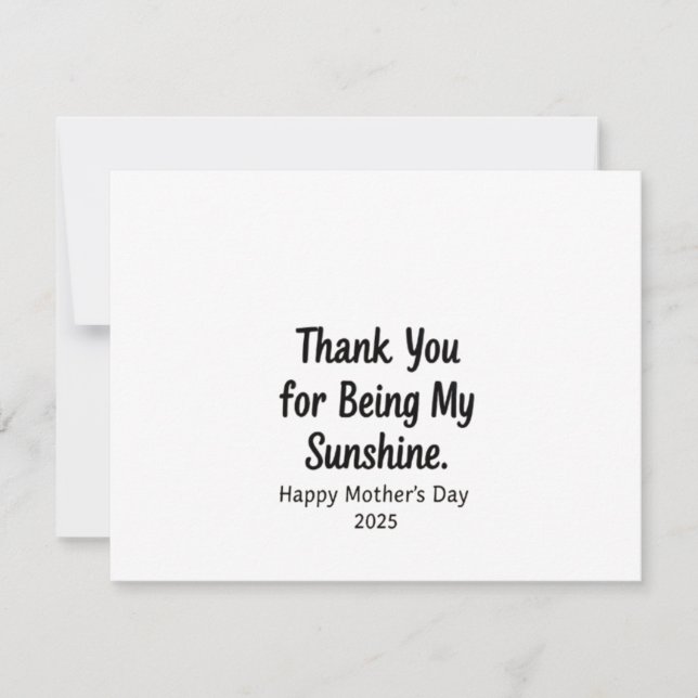 Convite Obrigado por ser minha mãe brilhante presentes (Frente)