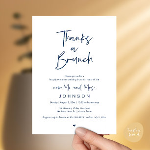 Convite Obrigado por um Brunch, Celebração de casamento pó