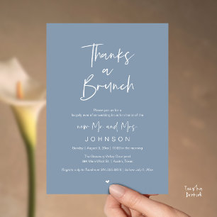Convite Obrigado por um Brunch, Celebração de casamento pó