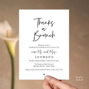 Convite Obrigado por um Brunch, Celebração de casamento pó