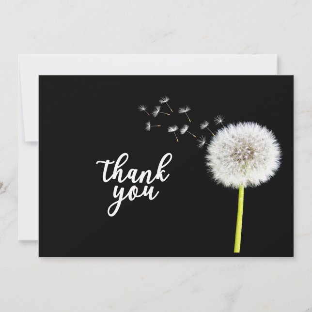 Convite Obrigado por vir a um Dandelion Funeral (Frente)