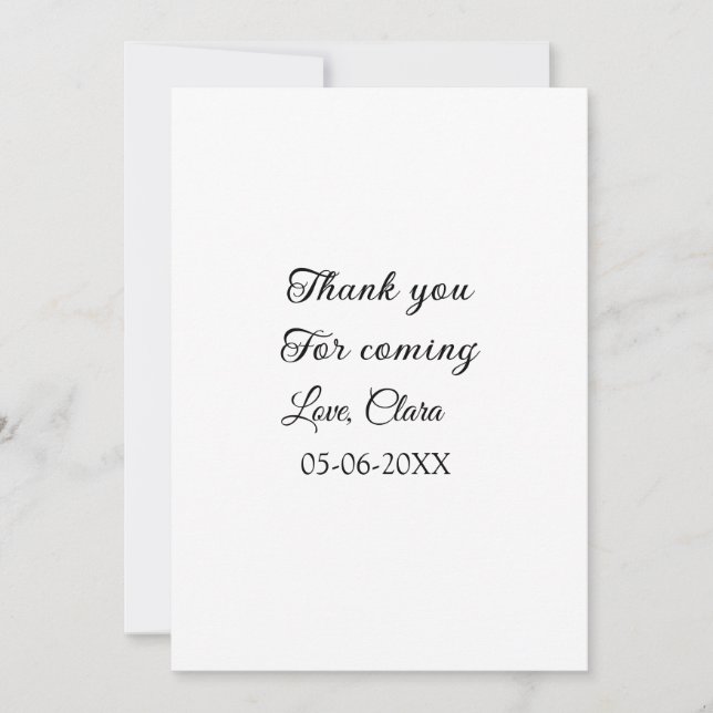 Convite obrigado por vir adicionar nome mensagem de texto  (Frente)