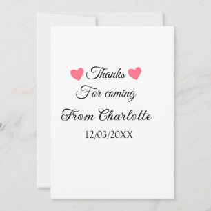 Convite obrigado por vir mensagem de texto nome 