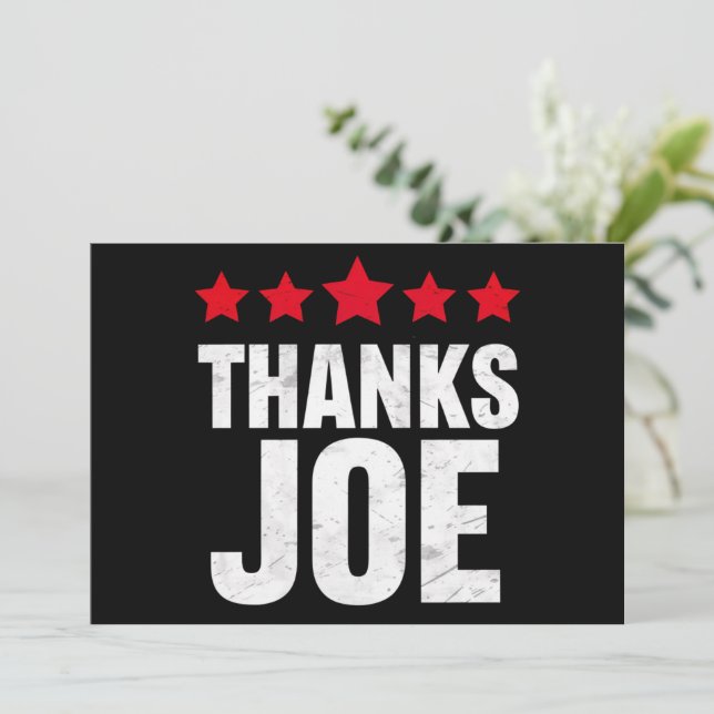 Convite Obrigado Presidente Obrigado Joe Biden Obrigados J (Em pé/Frente)