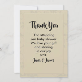 Convite Obrigado Romântico moderno