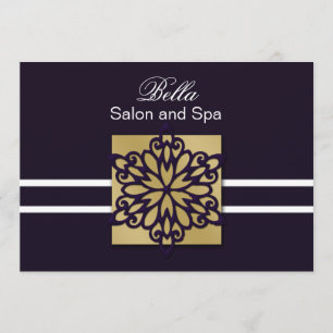 Convite obrigado roxo do negócio do floco de neve você