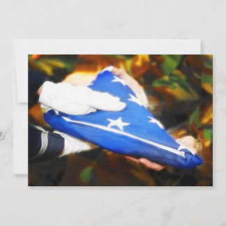 Convite "Obrigado" Soldado Recebendo a bandeira americana