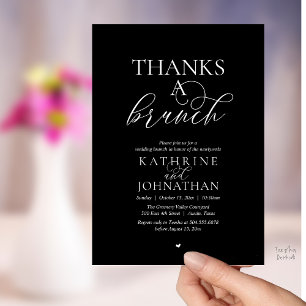 Convite Obrigado Um Brunch, Casamento Moderno e Elegante