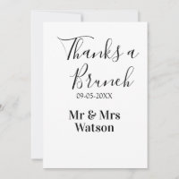 Obrigado um brunch pós-casamento nome data simples