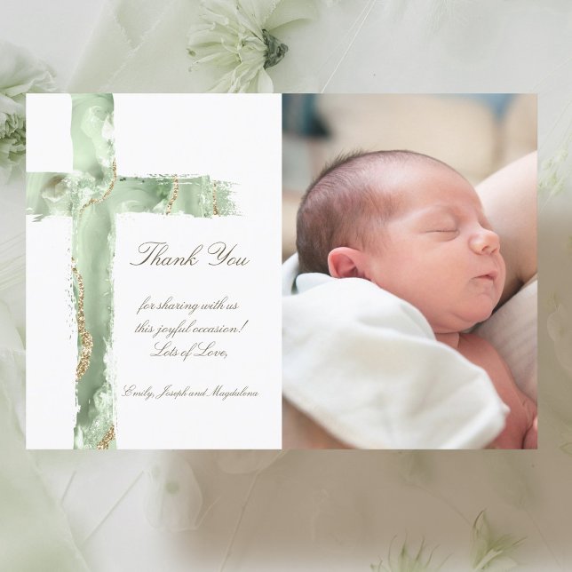 Convite obrigado verde agate (Criador carregado)