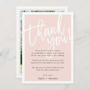 Convite OBRIGADO VOCÊ escovar o script escrito pink