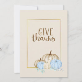 Convite Obrigados felizes que anunciam o convite.