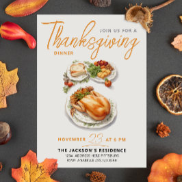 Convite Obrigados Grateful Fall Jantam Aquarela