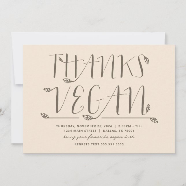 Convite Obrigados Vegan (Frente)