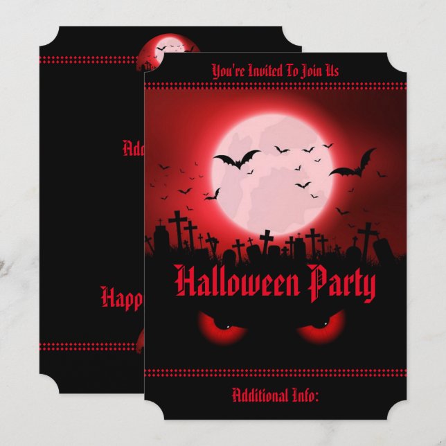 Convite Observadores Noturnos Escuros (Frente/Verso)