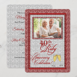 Convite OBSOLETE: 40º aniversário da Ruby Damask