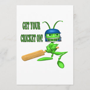 Convite Obtenha seu grilo sobre